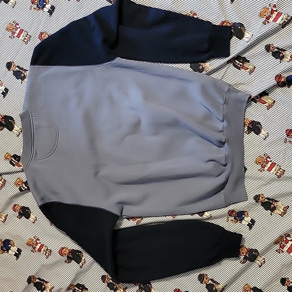 Vintage 90s Tigger Im The Only One Blue Colorblock Sweatshirt Medium Pooh Disney - Picture 9 of 9